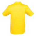 Yellow - Back - Henbury Mens Coolplus® Pique Polo Shirt