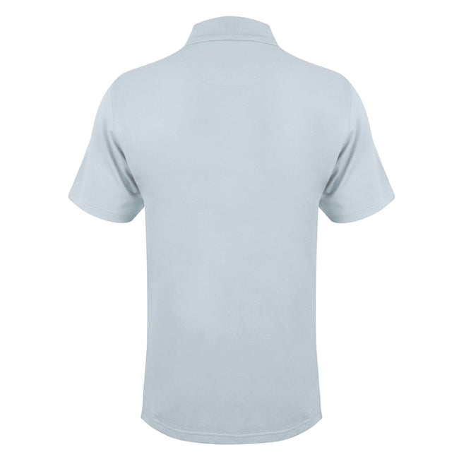 Silver Grey - Back - Henbury Mens Coolplus® Pique Polo Shirt