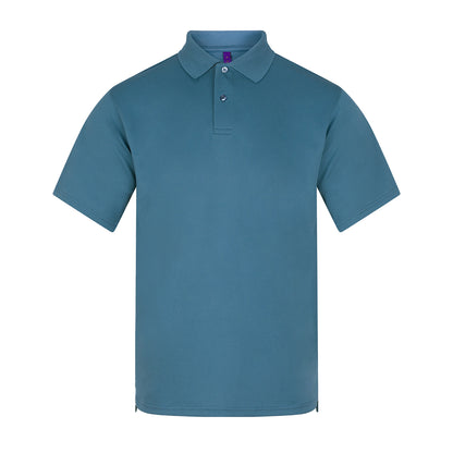 Airforce Blue - Front - Henbury Mens Coolplus® Pique Polo Shirt