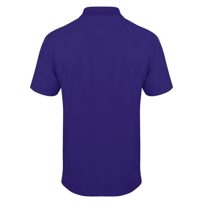 Bright Purple - Back - Henbury Mens Coolplus® Pique Polo Shirt