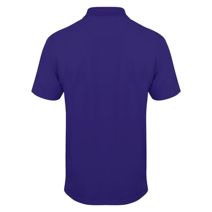 Bright Purple - Back - Henbury Mens Coolplus® Pique Polo Shirt