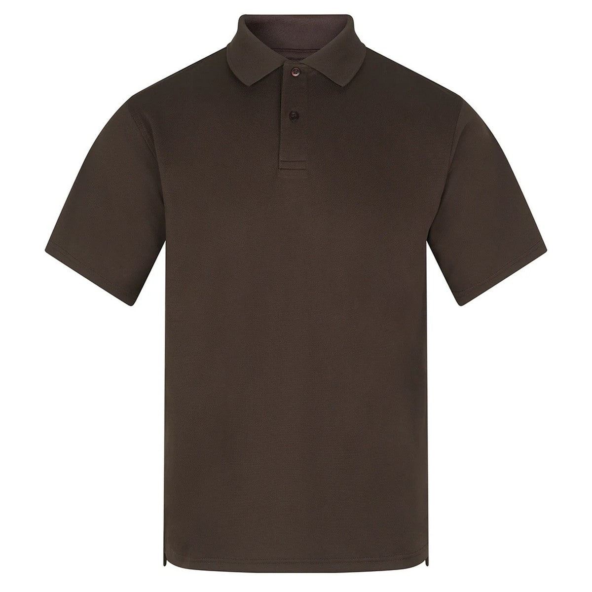 Chocolate - Front - Henbury Mens Coolplus® Pique Polo Shirt