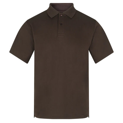 Chocolate - Front - Henbury Mens Coolplus® Pique Polo Shirt