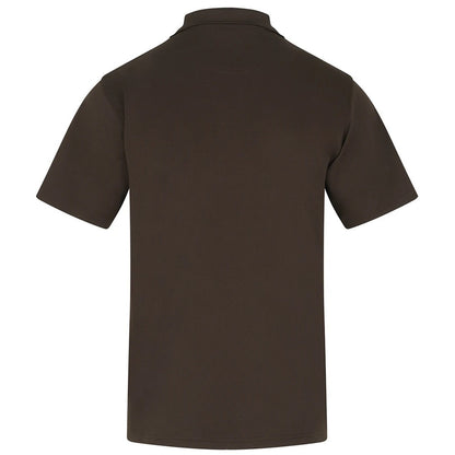 Chocolate - Back - Henbury Mens Coolplus® Pique Polo Shirt