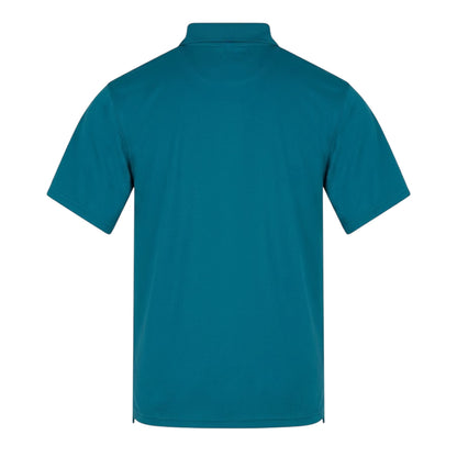 Teal - Back - Henbury Mens Coolplus® Pique Polo Shirt