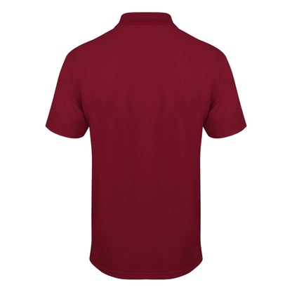 Burgundy - Back - Henbury Mens Coolplus® Pique Polo Shirt