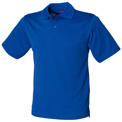 Royal - Front - Henbury Mens Coolplus® Pique Polo Shirt