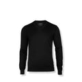 Black - Front - Nimbus Mens Ashbury Knitted V Neck Jumper