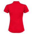 Classic Red - Back - Henbury Womens-Ladies Coolplus® Fitted Polo Shirt