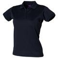 Navy - Front - Henbury Womens-Ladies Coolplus® Fitted Polo Shirt