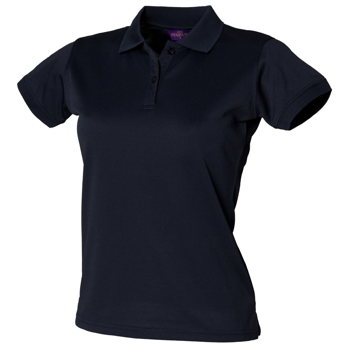 Navy - Front - Henbury Womens-Ladies Coolplus® Fitted Polo Shirt