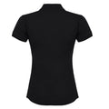 Black - Back - Henbury Womens-Ladies Coolplus® Fitted Polo Shirt