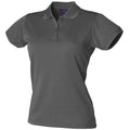 Charcoal Grey - Front - Henbury Womens-Ladies Coolplus® Fitted Polo Shirt