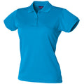 Sapphire Blue - Front - Henbury Womens-Ladies Coolplus® Fitted Polo Shirt