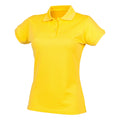 Yellow - Front - Henbury Womens-Ladies Coolplus® Fitted Polo Shirt