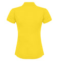 Yellow - Back - Henbury Womens-Ladies Coolplus® Fitted Polo Shirt