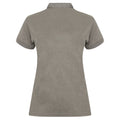 Heather Grey - Back - Henbury Womens-Ladies Coolplus® Fitted Polo Shirt