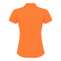 Burnt Orange - Back - Henbury Womens-Ladies Coolplus® Fitted Polo Shirt