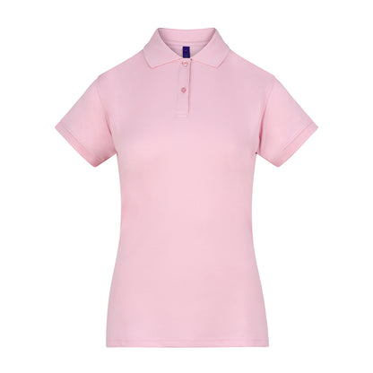 Baby Pink - Front - Henbury Womens-Ladies Coolplus® Fitted Polo Shirt
