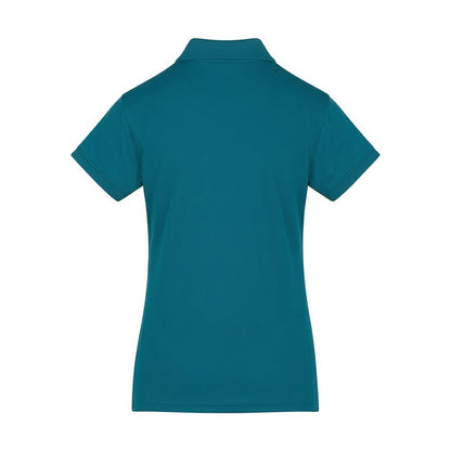 Teal - Back - Henbury Womens-Ladies Coolplus® Fitted Polo Shirt