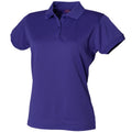 Bright Purple - Front - Henbury Womens-Ladies Coolplus® Fitted Polo Shirt