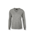 Grey Melange - Front - Nimbus Womens-Ladies Ashbury Knitted V Neck Jumper