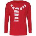 Red - Front - Christmas Shop Mens Scarf Long Sleeve T-Shirt