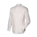 White - Front - Henbury Mens Long Sleeve Oxford Work Shirt
