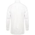 White - Back - Henbury Mens Long Sleeve Oxford Work Shirt