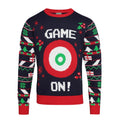 Navy - Front - Christmas Shop Mens 3D Game On Christmas Jumper