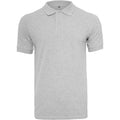 Heather Grey - Front - Build Your Brand Mens Pique Fitted Polo Shirt