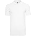 White - Front - Build Your Brand Mens Pique Fitted Polo Shirt
