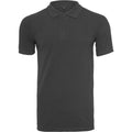 Black - Front - Build Your Brand Mens Pique Fitted Polo Shirt