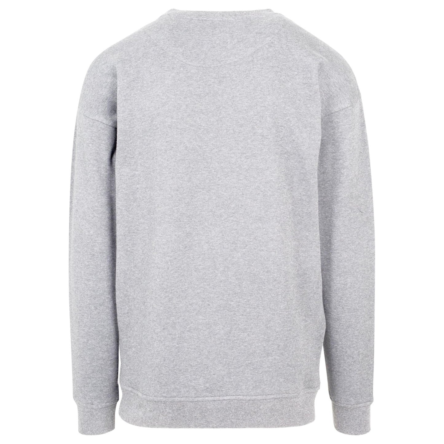 Grey - Back - Build Your Brand Mens Crew Neck Plain Sweatshirt