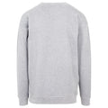 Grey - Back - Build Your Brand Mens Crew Neck Plain Sweatshirt