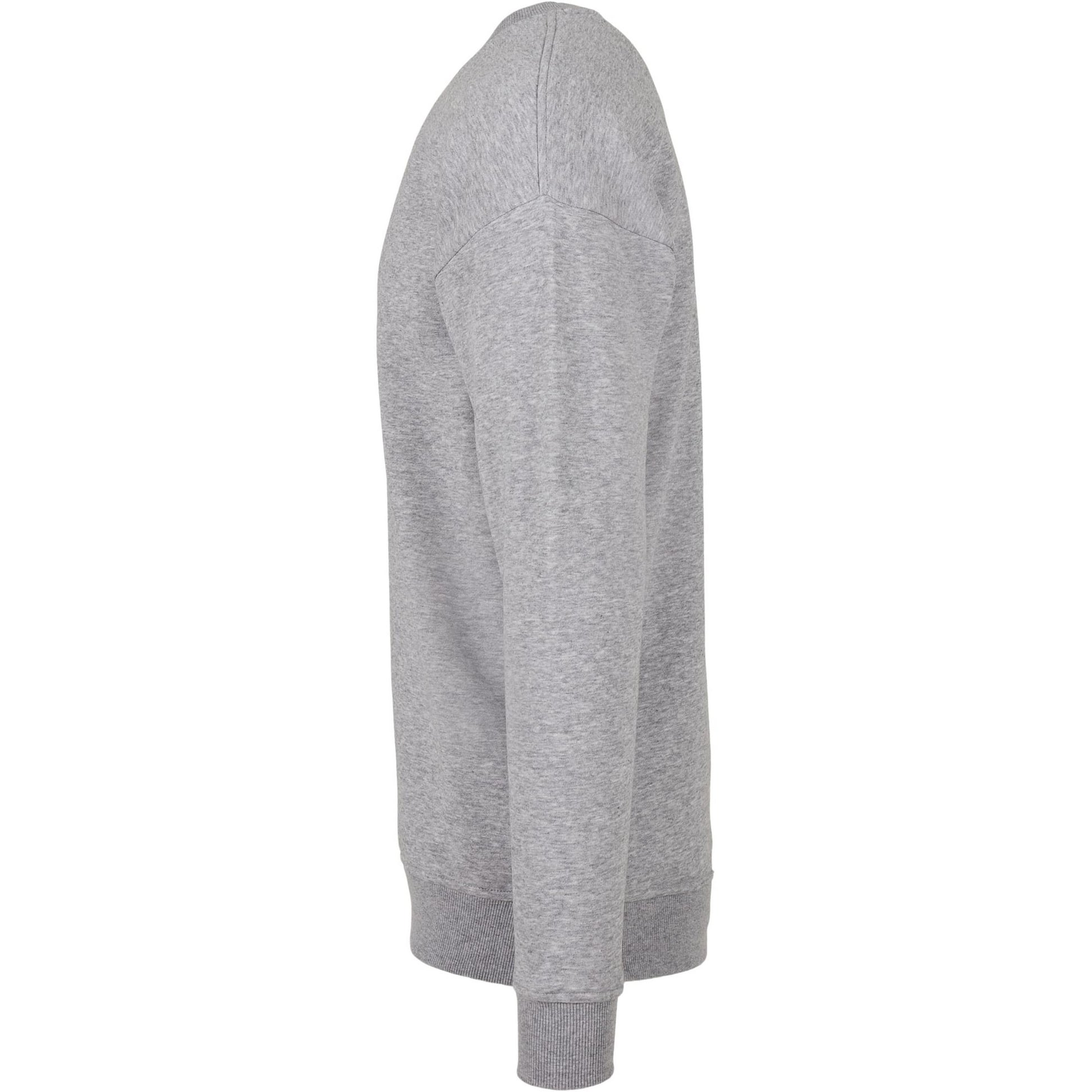 Grey - Lifestyle - Build Your Brand Mens Crew Neck Plain Sweatshirt