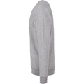 Grey - Lifestyle - Build Your Brand Mens Crew Neck Plain Sweatshirt