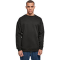 Black - Lifestyle - Build Your Brand Mens Crew Neck Plain Sweatshirt