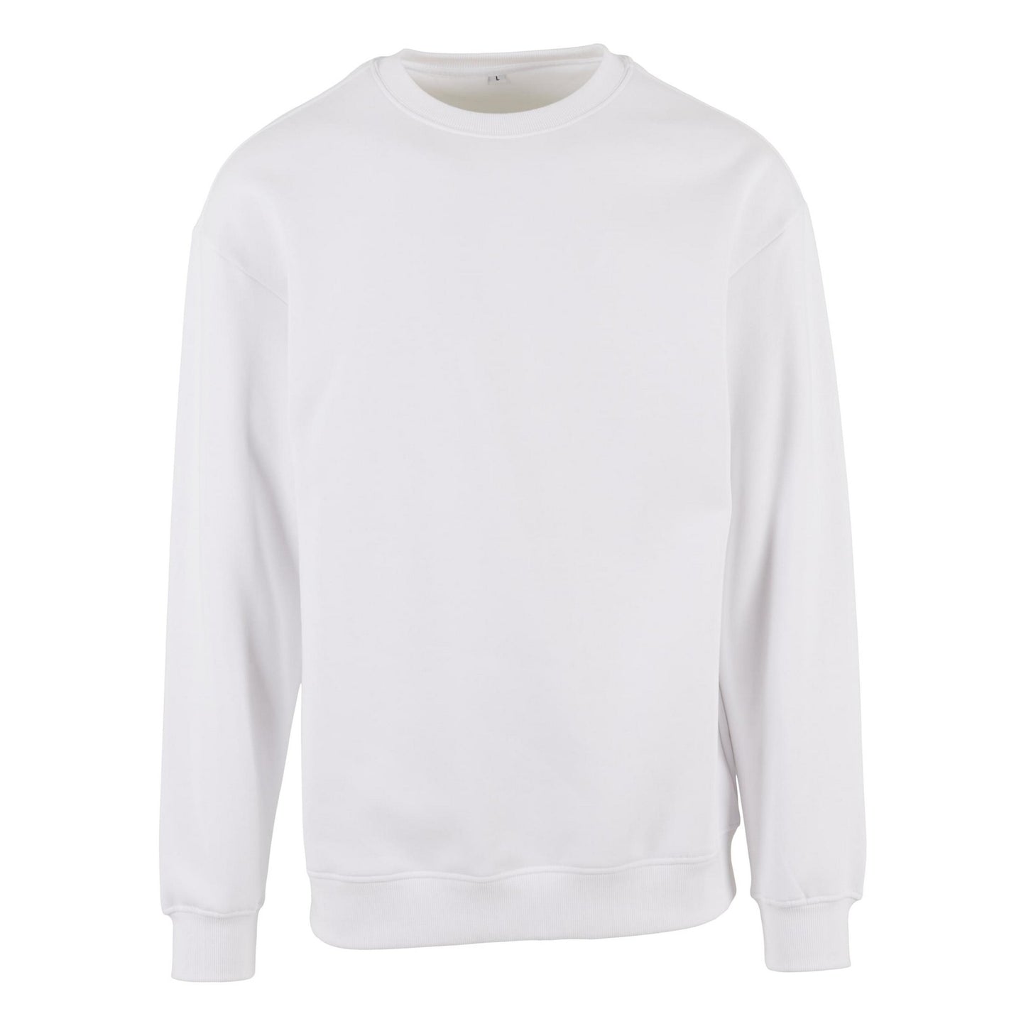White - Front - Build Your Brand Mens Crew Neck Plain Sweatshirt