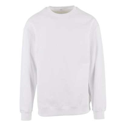 White - Front - Build Your Brand Mens Crew Neck Plain Sweatshirt