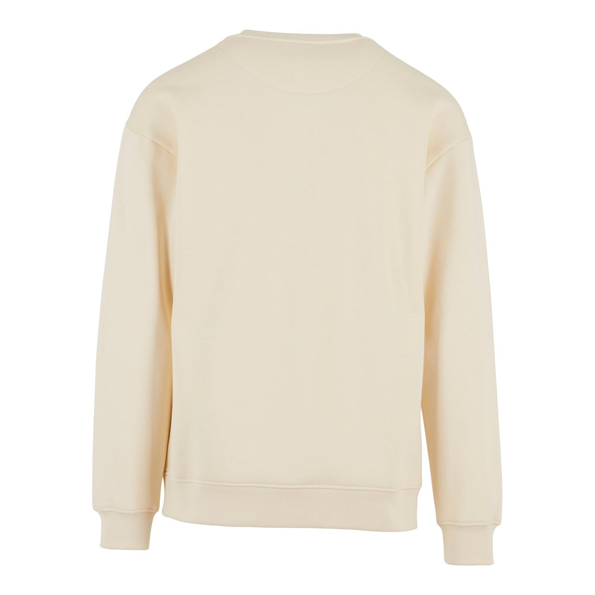 White Sand - Back - Build Your Brand Mens Crew Neck Plain Sweatshirt