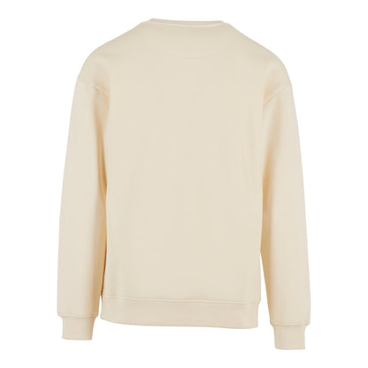 White Sand - Back - Build Your Brand Mens Crew Neck Plain Sweatshirt