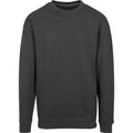 Charcoal - Front - Build Your Brand Mens Crew Neck Plain Sweatshirt
