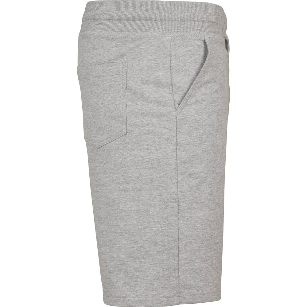 Heather Grey - Side - Build Your Brand Mens Terry Shorts