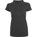 Black - Front - Build Your Brand Womens-Ladies Jersey Polo Shirt