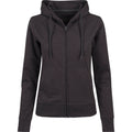 Charcoal - Front - Build Your Brand Womens-Ladies Terry Zip Hoodie