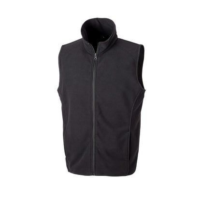 Black - Front - Result Core Adults Unisex Microfleece Gilet