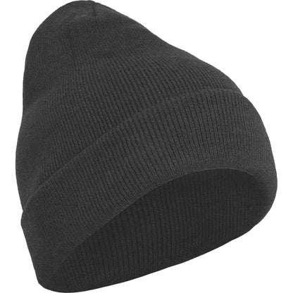 Charcoal - Back - Build Your Brand Adults Unisex Heavy knit Beanie