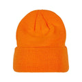 Orange - Front - Build Your Brand Adults Unisex Heavy knit Beanie