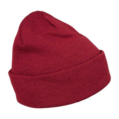 Burgundy - Back - Build Your Brand Adults Unisex Heavy knit Beanie